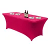 Couvercle de table élastique événement de mariage extérieur Cover en tissu rectangulaire Bar Cocktail Couvre de table