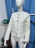 Giacche da donna KONDALA Vintage Lana Sciolto Elegante Donna Tasca con bottoni Solido Bianco Cappotti Moda Autunno Office Lady Outwear 230908