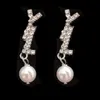 Boucles d'oreilles Goujon d'oreille 925 argent lettre boucles d'oreilles pendantes Vintage boucles d'oreilles en métal 18K or charme femmes bijoux anniversaire amour cadeau boucles d'oreilles Halloween bijoux