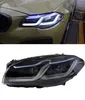 Car Headlights For BMW 5 series F10 F18 2011-20 17 Upgrade G30 Style LED Daytime Light Dual Lens Headlight