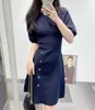 Sandro Puff Sleeve Knit Dress High Waist Side Slit Mini Dress for Women