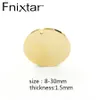 Charms fnixtar 20pcs/działka rozmiar 8-30 mm lustro wypolerowany złoty kolor stalowy okrągłe wisiorki stempla
