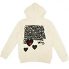 Heren Hoodies Sweatshirts 2023 Heren Hoodie Sweatshirts Dames Rits losse jas Play Sweatshirt Commes Cardigan Des Small Red Heart jas Garcons Standard en Fleec