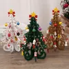 Dekoracje świąteczne Drzewo Dziecięce ręcznie robione DIY stereo drewniane układy sceny ozdoby 230907