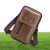 Laoshizi Brand Men Genine Leather Leather Pack Pack Bag Mini Phone Pockets Case Presh Park Money Money Bag Lj20094745331