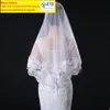 new arrival cheap veil applique one layer 1 5m bridal veil ivory white red 3 colors ZZ