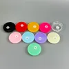 High Quality Reusable plastic 16oz Mason Jar Lids With Straw Hole Wide Mouth pp Acrylic colored lids Airtight Cover