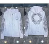 Moda uomo Luxury Giacche da uomo Designer Zipper Heart Horseshoe Cross Print Brand Ch Donna Chromes Cappotto Casual Pullover Maglione allentato Jacketsss