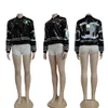 Designer Sequins Jackets Women Casual Zip Baseball Jacket Daily Coats Outerwear Free Ship