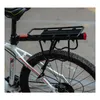 Composants de guidon de vélo Porte-bagages de vélo Porte-bagages arrière en alliage d'aluminium Plateau de selle Support de support avec outils de montage 230907