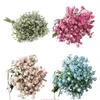 Dekorativa blommor konstgjorda litet gäng gipsophila bröllopsvaser y9ua
