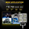 4 inç 64W LED iş ışık çubuğu iş ışığı 64LED Offroad Spot Işın Sis Çalışma Işığı 4x4 Kamyon Traktör Teknesi 4WD SUV ATV 12V 24V