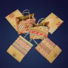 Julklappspåsar med handtag tryckt Kraft Paper Bag Kids Party Favors Box Jul Decoration Home Xmas Cake Candy Bag 0908