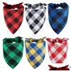 Autres fournitures pour chiens Serviette de salive pour animaux de compagnie Classique Plaid Triangles Écharpe Collier Foulard Lavable Chat Bavoir Bandana Accessoires Drop Deliver Dhozs