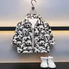 kids designer jeans jacket boy spring autumn cute panda denim jackets children coat