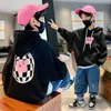 Hoodies Sweatshirts 2023 Spring Kids Abstract Cat Pattern Cotton Costume Children's Clothes Teen Boys Casual Long Sleeve Sweatshirt Tops 514 Years 230907