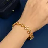 Nieuw ontworpen Metalen X Karakter Kruis Vrouwen Armband Mode Volledige Diamanten Luxe 18 K gouden kristal bruiloft Ketting Designer Sieraden TN01