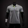 Men's Polos J Lindeberg Men Tshirt Casual Lapel Stitching Polo Shirts Man Highquality Shortsleeved Summer Pullover Top Slim Fit Golf Wear 230907