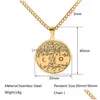 Anhänger Halsketten Sonne Mond Edelstahl Halskette Herrenmode Accessoires Drop Lieferung Schmuck Anhänger Dhgarden Dhnb6