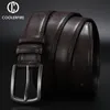 Ceintures en cuir véritable pour hommes, nouvelle mode, ceinture de styliste avec boucle ardillon avec bracelet en cuir, pour robe d'affaires, HQ091