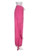 Damenhose Capris Weekeep Übergroße Cargohose Sommer-Jogginghose Schnürband Low Rise Schicke rosa Capris Lässige Streetwear Damenhose 230907