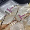 T Designer T1 banlge com pulseira de corrente de diamante colar brincos conjuntos 925 prata esterlina jóias clássico moda feminina lu247g