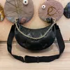 Saco de designer bordado inchado sobre a lua sacos de ombro das mulheres meia corrente saco noite bolsas embreagem crossbody bolsa 10a