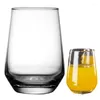 Wine Glasses Stemless Transparent Glass Broad Based Liquid Containers Durable Drinking Wares Multipurpose For Wisky Juices Water