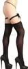 Sexy Socks Lucklovell Women's Black Satin Bow Tie Tulle Thigh Socks P230907