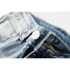 Purple Jeans Patched Mens мода с джинсом 2024 Письма Demin American Patches High Amiirii Black Street Проблемная Wash Dpnw