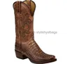 Laarzen Laarzen 3 kleuren Mode Mannen Vrouwen Retro Geborduurde Cowboylaarzen PU Westerse Laarzen met vierkante neus Plus Size 34-48 011923H