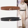 Retro metalen gesp PU-leer Damesriem All-match Ins Magere taillebandjes Dame Vrouwelijke jurkjas Decoratieve tailleband