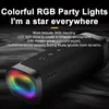 Portable Sers Rockmia EBS607 10W Super Bass Ser Wireless Bluetooth 50 med RGB Light Powerful Boom Music Box 230908