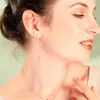 Dangle Earrings BALANBIU Asymmetric Luxury Zircon Star Acrylic Pearl Rose Gold Color Brass For Women Gifts 2023 Fashion Jewelry