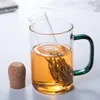 Butelki do przechowywania szklane rurki z korkami przezroczystą herbatą rurkę do infuseru na luźne fiolki słoiki