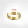 кольца для женщин дизайнерское кольцо любовь кольцо Classic Party C Letter With box дизайнерское кольцо золотое кольцо 4 мм 5 мм 6 мм титан