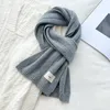 Sjaals Effen Wol Zacht Gebreide Warme Sjaal Dames Mager Wollen Garen Korea-stijl Mode Reizen Casual Foulard Wraps Bufanda Echarpe 2023 230908