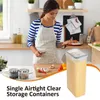 Storage Bottles Airtight Food Container With Lid 5 Pieces House Pantry Organization Rice Bin Cereal Containers Dispenser