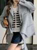 Women's Jackets BZVW Woolen Cloth Designer Blazer Vest Two Piece Women 2023 Autumn And Winter Fashion Temperament Suit Coat Female Trend 230908