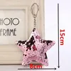 Shiny Sequins Stars-shaped Keychains Cute Colorful Star Pendants Keyrings Fashion Women Bag Hanging Accessories Party Gifts