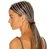 Fermagli per capelli Barrettes Fascia per capelli con frange lucide con strass per donne Bijoux Accessori in cristallo con nappa lunga Banchetto di nozze Hea288z