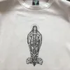 Męskie tshirts bawełniany swobodny krótkosłuszni koszulka ręcznie malowana Virgin Mary College Style Little Angel Trendowa marka luźna i wszechstronna 230907