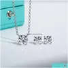 Pendant Necklaces Anujewel 2Ct Necklace 1Ct Earrings 925 Sterling Sier Jewelry Bridal Set Wholesale For Women 221109 Drop Delivery Pen Dhvlp