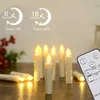 Ljus 30st LED -ljus Flamelös flimmer med timer Remote Christmas Home Decoration Lamp Year Electronic False 230907