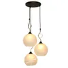 Moderne eetkamer hanger Lighs ronde top wit glas bar hanglamp trap kast mode hanger armatuur