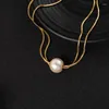 Choker Super Beautiful Pearl Double Necklace Luxury Pendant 2023 Fashion Women's Party Gift Jewelry