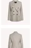 Womens Coats Winter kiton Beige Check Double-breasted Suits