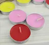 10 pcs package Candle Favors TEALIGHTS CANDLES Colored candle kraft paper box DIY candle Valentines day romantic love swing chart WQ04 ZZ