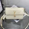 Luxe crossbodytassen Designer handtas Nieuwe koeienhuid flip-over kleine vierkante lederen portemonnee ketting mode damestas met enkele schouder