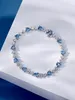 2023 Luxe kwaliteit bedelarmband met blauwe en witte diamant met stempel verzilverd PS7636B